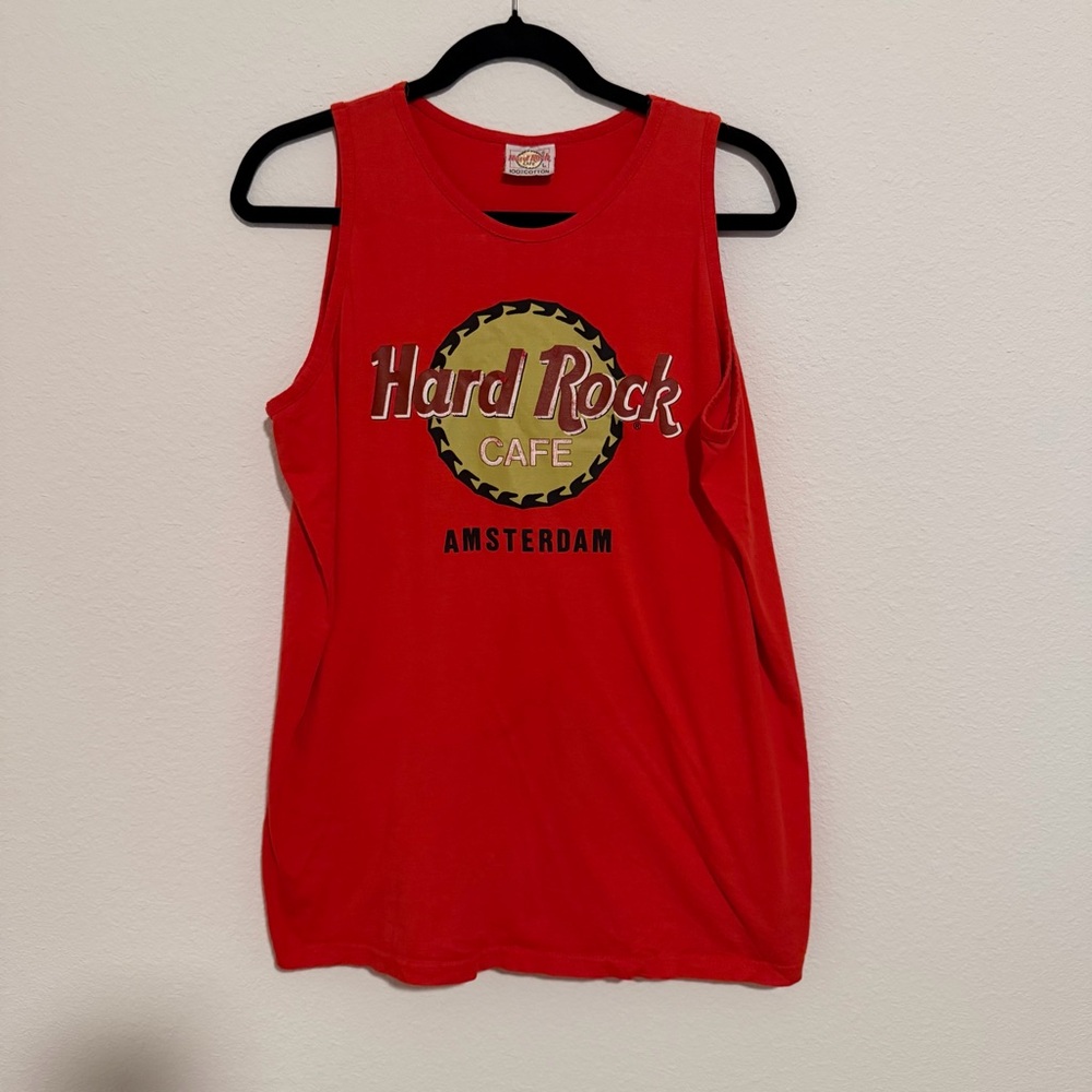 Hard Rock Cafe Red Tank Top vintage large